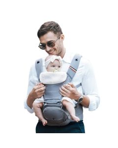 Shinport  Portable Baby Carrier, Ergonomic Adjustable Widen Separate Padded Shoulder Straps, Soft Breathable Child Slings for Infants and Toddlers up to 55Lbs,5-42 Months (Gray)